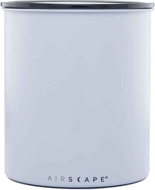 AirScape Planetary Design Kilo Coffee Storage Canister - US Patented Inner Plunger Lid Removes Excess Oxygen - Don't Buy airtight, Buy AIR-Less - Holds 2.2 lbs Coffee Beans - (Matte Gray)