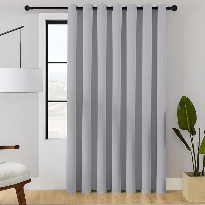 ChrisDowa Room Divider Curtain 120 Inches Long, Wide Blackout Sliding Door by ChrisDowa