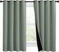 NICETOWN 100% Blackout Curtains 57 inches Long, Double-Deck Completely Blackout by NICETOWN