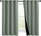 NICETOWN 100% Blackout Curtains 57 inches Long, Double-Deck Completely Blackout by NICETOWN