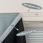 AJAZZ 100% Black Out Curtains Adhesive Blackout Temporary Curtain Rod No - Image 5