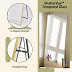 BEAUTYPEAK Full Length Mirror 64"x21" Nano Glass, Standing Rectangle Floor - Image 3