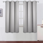 LEMOMO Light Grey Blackout Curtains/38 x 54 Inch/Set of Two Panels Grommet by Lemomo