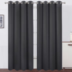 LEMOMO Blackout Curtains 66 x 95 inch/Dark Grey Curtains Set of 2 by Lemomo