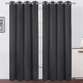 LEMOMO Blackout Curtains 52 x 108 inch/Dark Grey Curtains Set of 2 by Lemomo