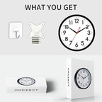 AKCISOT 14 Inch Wall Clock Silent Non-Ticking Modern Wall Clocks Battery - Image 8