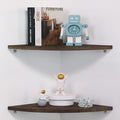 JORIKCHUO 10 inch Corner Wall Shelf, Round End Wall Mounted Floating Corner by JORIKCHUO