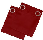 LEMOMO Blackout Curtains 66 x 54 Inch Long Red Curtains Set of 2 Panels Room - Image 9