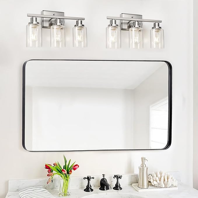Ascher Bathroom Vanity Light Fixtures, 3 Light Wall Sconces Lighting - Image 7