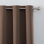 LEMOMO Chocolate Brown Blackout Curtains 42 x 54 Inch Length Set of 2 Panels - Image 7