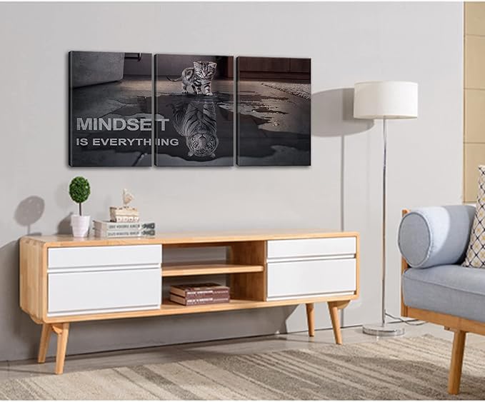 Mindset is Everything Motivational Wall Art, KAWAHONE Inspirational - Image 7