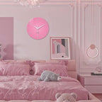 XNM Pink Clock for Girls Bedroom Small Wall Clock Battery Operated 14 Inch - Image 5
