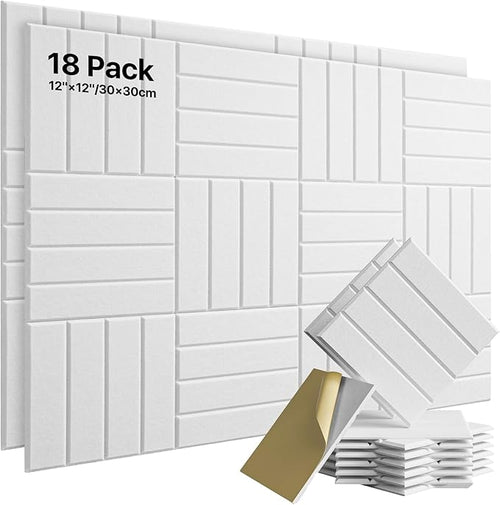 18 Pack Sound Proof Foam Panels by Soundsbay