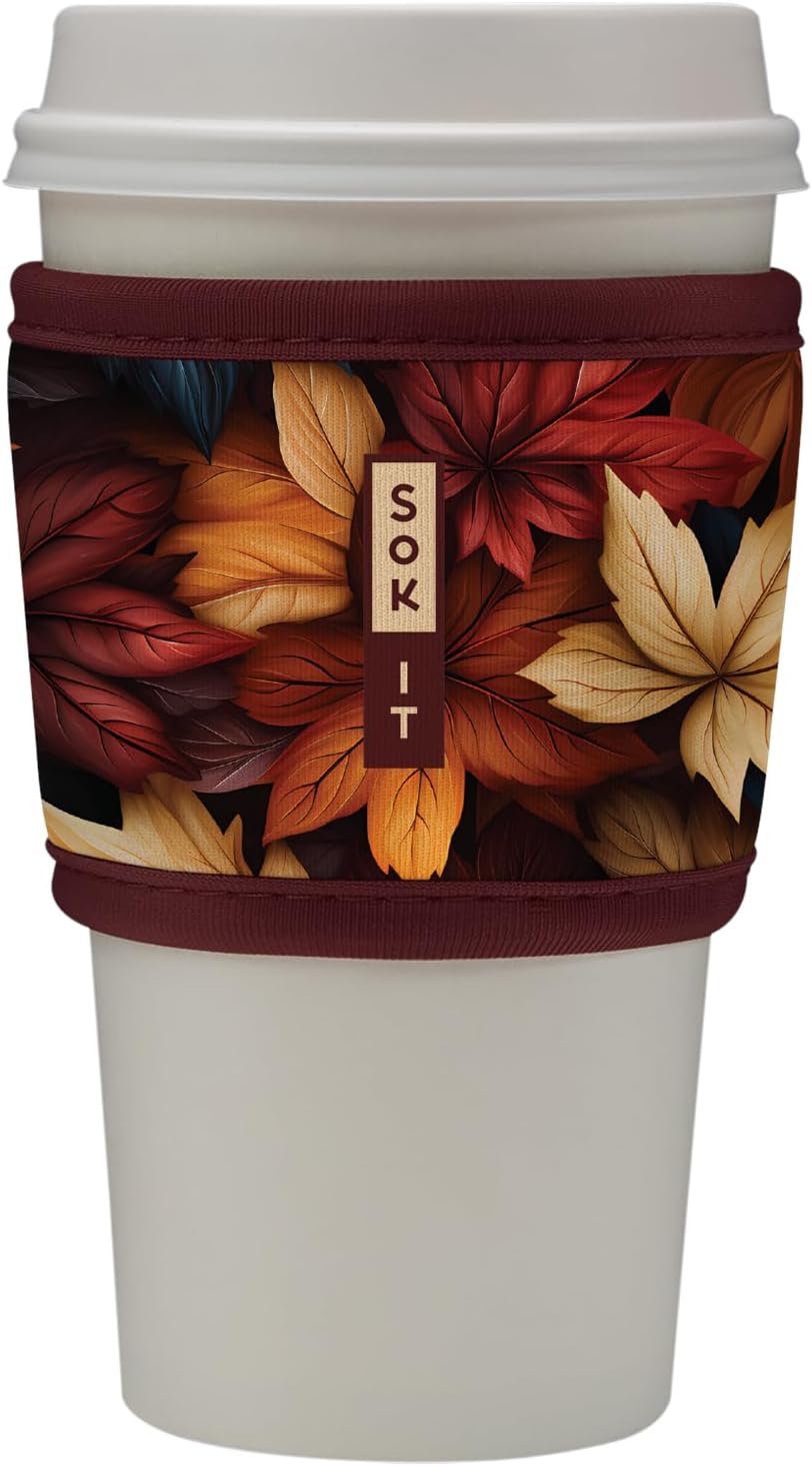 Sok It HotSok Coffee & Tea Reusable Insulated Neoprene Cup Sleeve (Fall Blend)