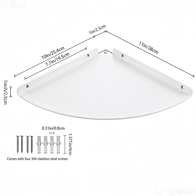 11 Inch Corner Shelf - Image 3