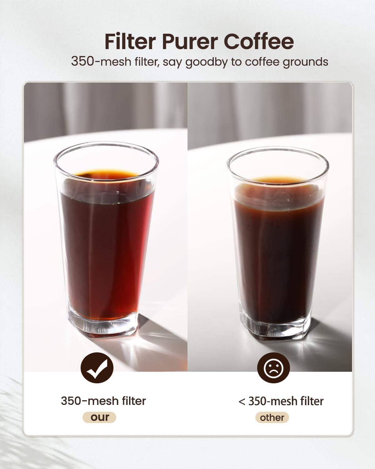 Maestri House Compact Cold Brew Coffee Maker, 40oz Iced Tea and Coffee Maker Brewer Space Saving Tritan Pitcher, 350 Mesh Filter, 100% Leak-Proof