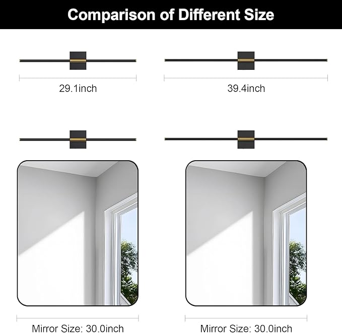 Wall Sconces Set of Two with Remote Control 29.1 in Dimmable Black Gold Battery - Image 9