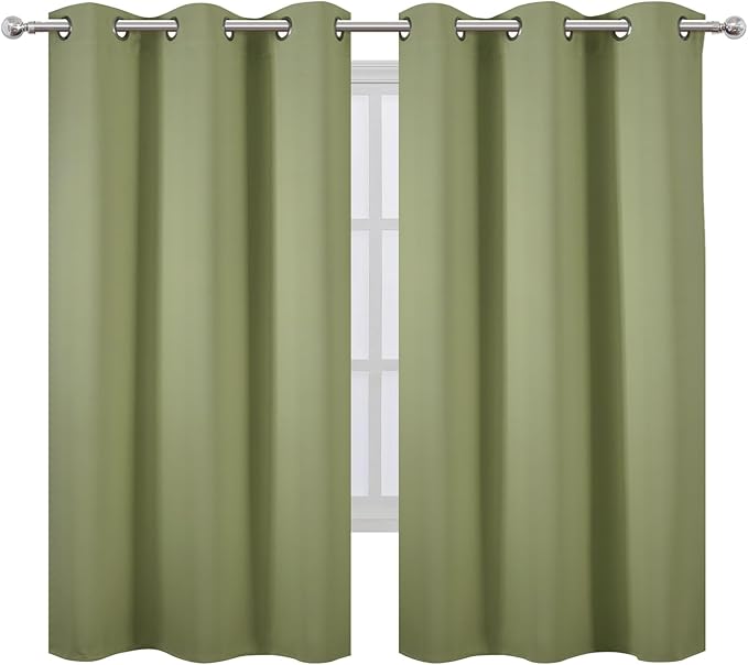 LEMOMO Sage Green Thermal Blackout Curtains/38 x 63 Inch/Set of 2 Panels Room - Image 2