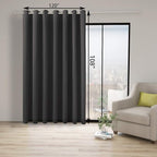 BONZER Extra Wide Room Divider Curtain Total Privacy Wall Grommet Top Thermal - Image 4