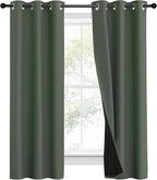 NICETOWN 100% Blackout Curtains 60" Long, Pair of Energy Smart & Noise Blocking - Image 2
