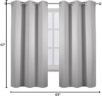 LEMOMO Light Grey Blackout Curtains 42 x 63 Inch Length/Set of 2 Curtain - Image 8