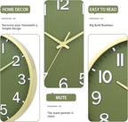 Wall Clocks Battery Operated 8 inch Modern Wall Clock, Silent Non Ticking Wall - Image 3