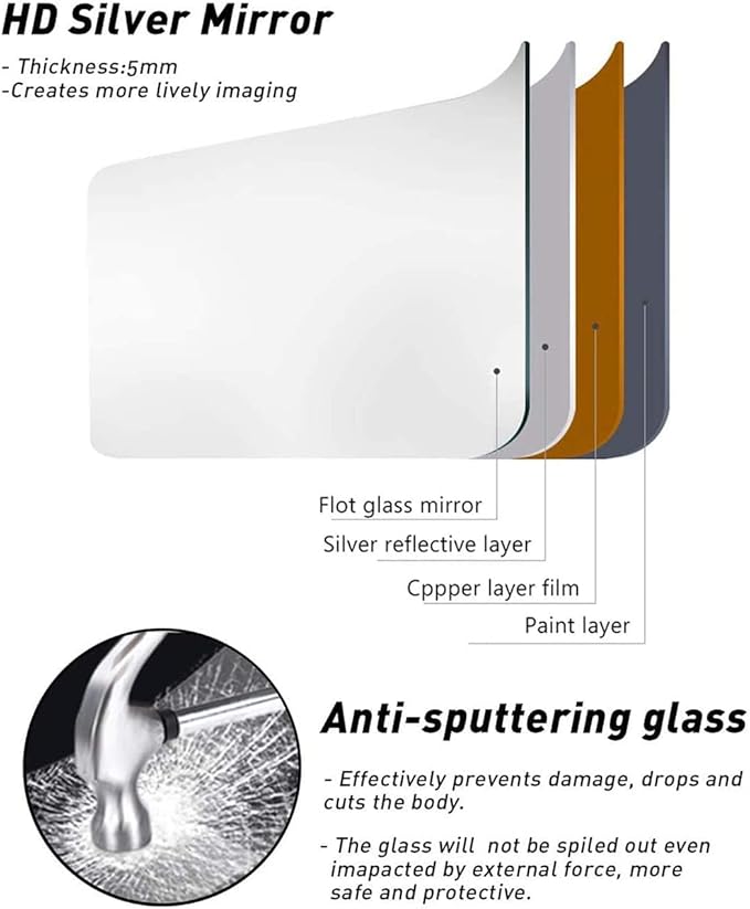 Floor Full Length Mirror, Large Window Pane Body Mirrors, No Stand - Image 7