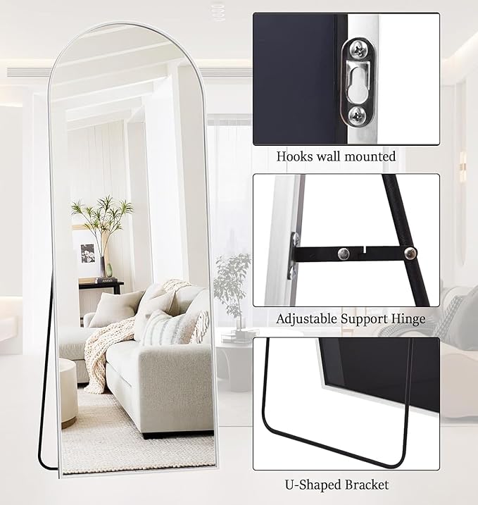 Rowjut Floor Length Mirror, Wall Mounted Mirror - Image 5