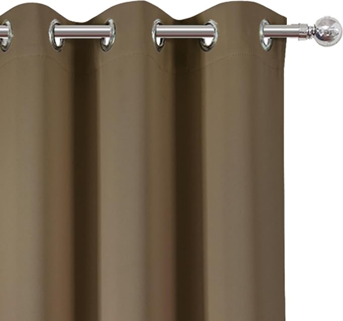 LEMOMO Brown Thermal Blackout Curtains/38 x 84 Inch/Set of 2 Panels Room - Image 6