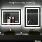 LOAAO 28"X32" LED Bathroom Mirror - Image 8