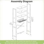 Kalrin Over-The-Toilet Storage Rack, 4-Tier Bathroom Organizer Shelf Over Toilet - Image 8