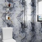 10pcs Peel and Stick Tile Shower Waterproof Marble Tiles Wall Panels, - Image 8