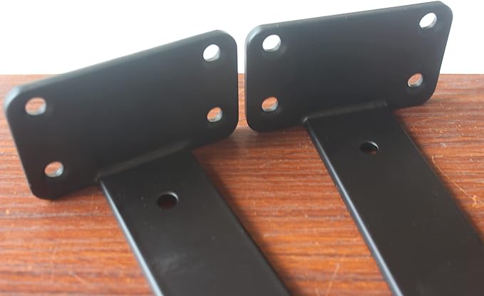 16 Pack - 5 inch Black Hidden L Shelf Bracket Iron Floating Shelf Brackets - Image 3