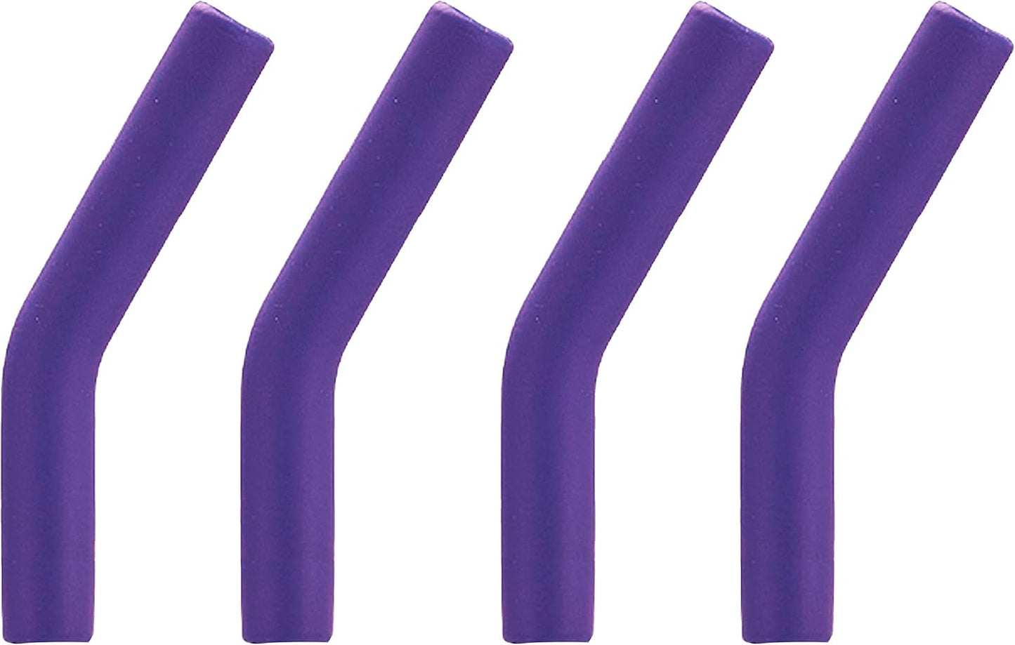 Zibtes-4PCS Silicone Straw Tips- Food Grade Rubber Metal Straws Tips Covers Only Fit for 1/3 Inch Wide(8MM Outdiameter) Stainless Steel Straw-Purple