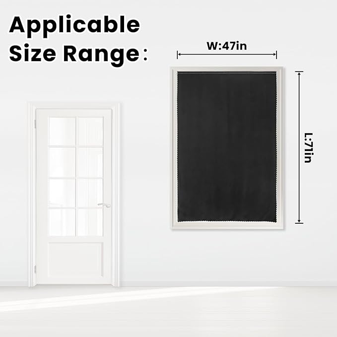 Adhesive Blackout Curtains- Self Stick Shades Window Blinds Curtains No Rod - Image 7