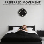 12 Inch Silent Wall Clocks Battery Operated, Glow in The Dark Wall Clock - Image 6