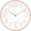 Foxtop Modern Wall Clock 10 Inch Non-Ticking Silent Battery Operated Round by Foxtop