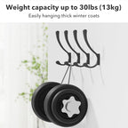 saffruff 8-Pack Wall Mount Coat Hooks, Heavy Duty Metal Hooks - Image 2
