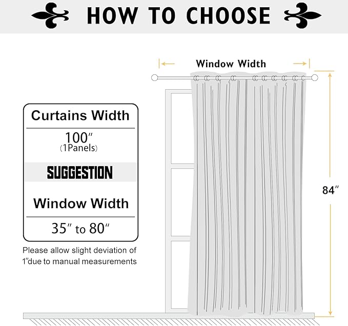 ChrisDowa Room Divider Curtain 84 Inches Long, Wide Blackout Sliding Door - Image 5