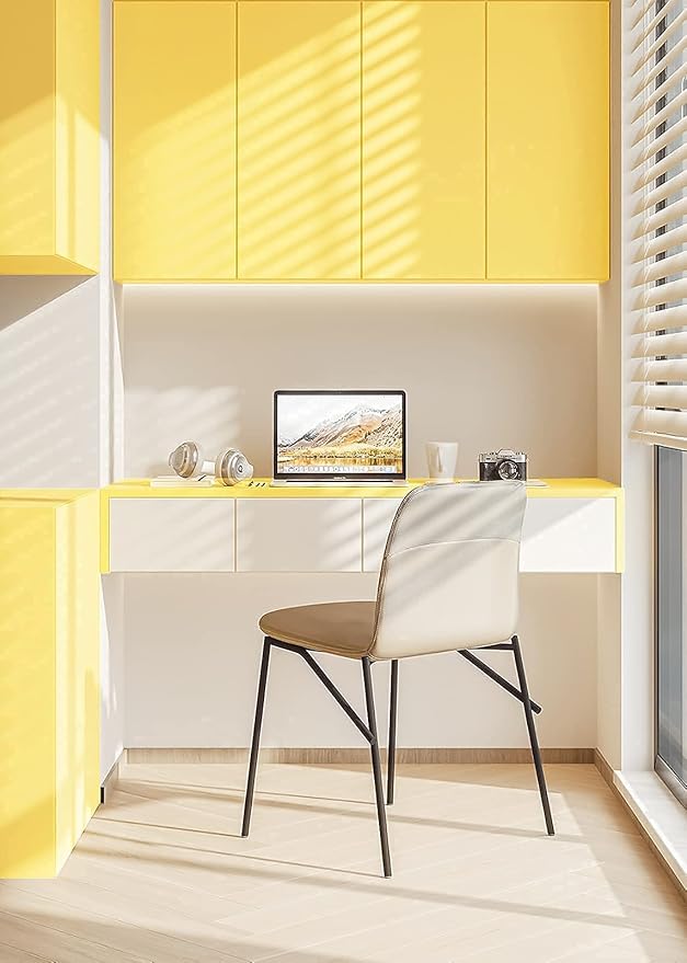 Dimoon 118''x17.7'' Yellow Peel and Stick Wallpaper Contact Paper Modern Self - Image 7