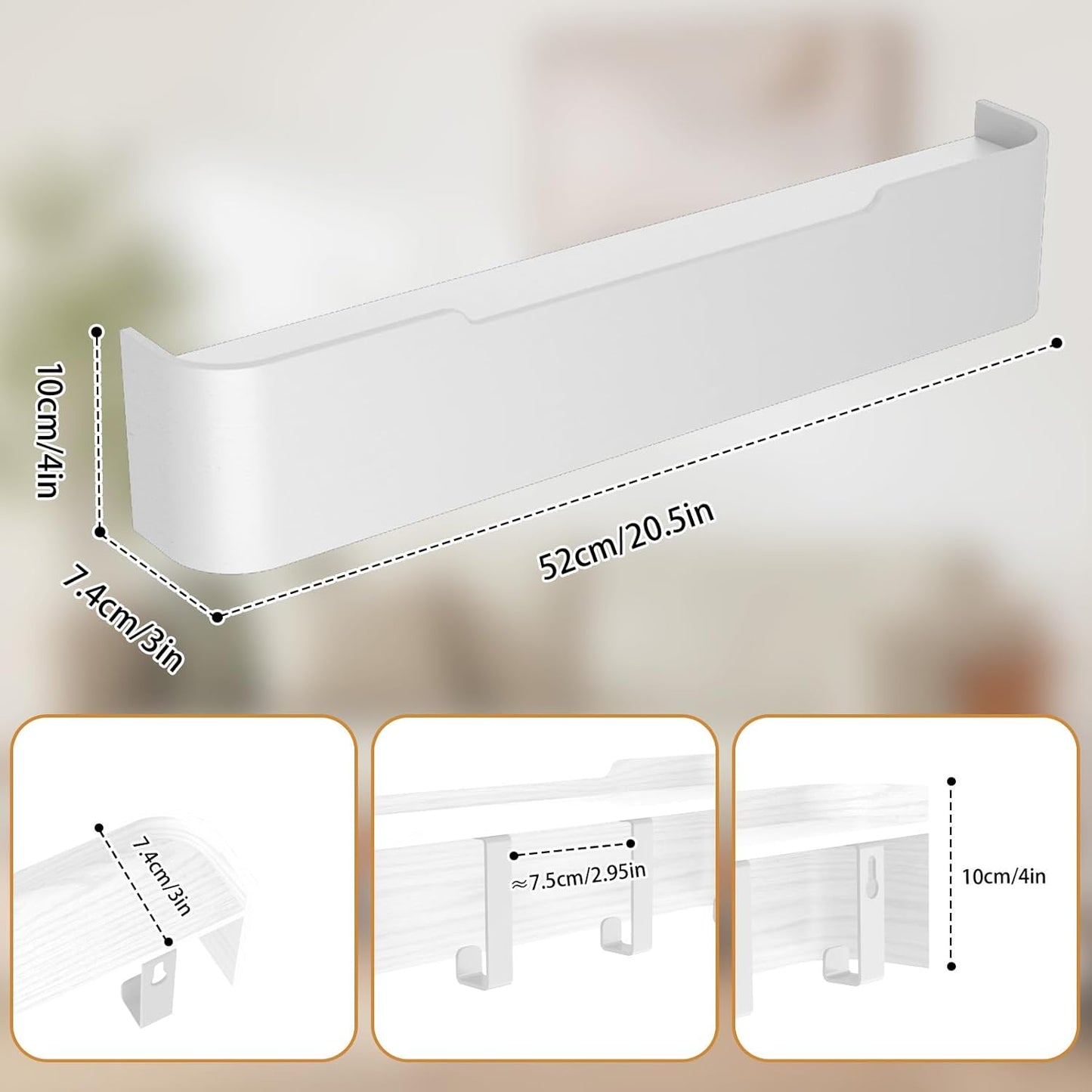 Coat Rack Wall Mount Entryway Organizer Modern Key Holder Wall Mount with Wooden Shelf Entryway Hooks for Bedroom Kitchen Hallway Bathroom for Hanging Coats Hats Bags Towels