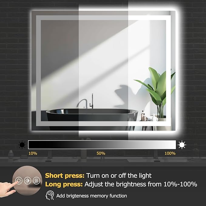 Hivone 48X40 LED Bathroom Mirror - Image 7