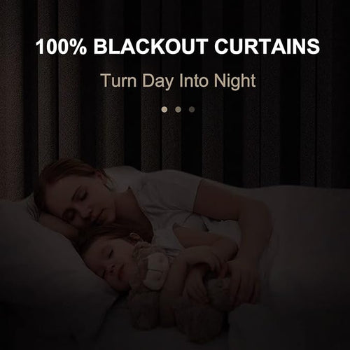 100% Blackout Shield Olive Green Linen Blackout Curtains - Image 2