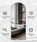 Rowjut Floor Full Length Mirror, Arched Mirrors Full Length 71"x30" - Image 8