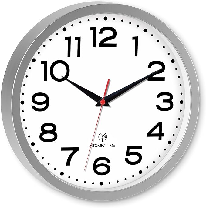 Roymnie Atomic Wall Clock 14 Inch, Modern Clock Battery Operated Classic Analog - Image 2