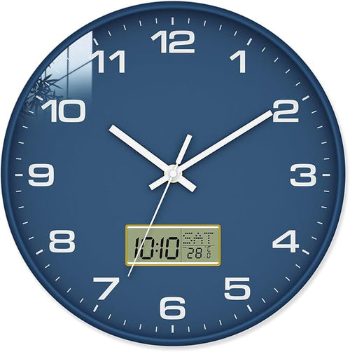 12 Inch Wall Clock, Silent Non-Ticking Analog by lanktoo