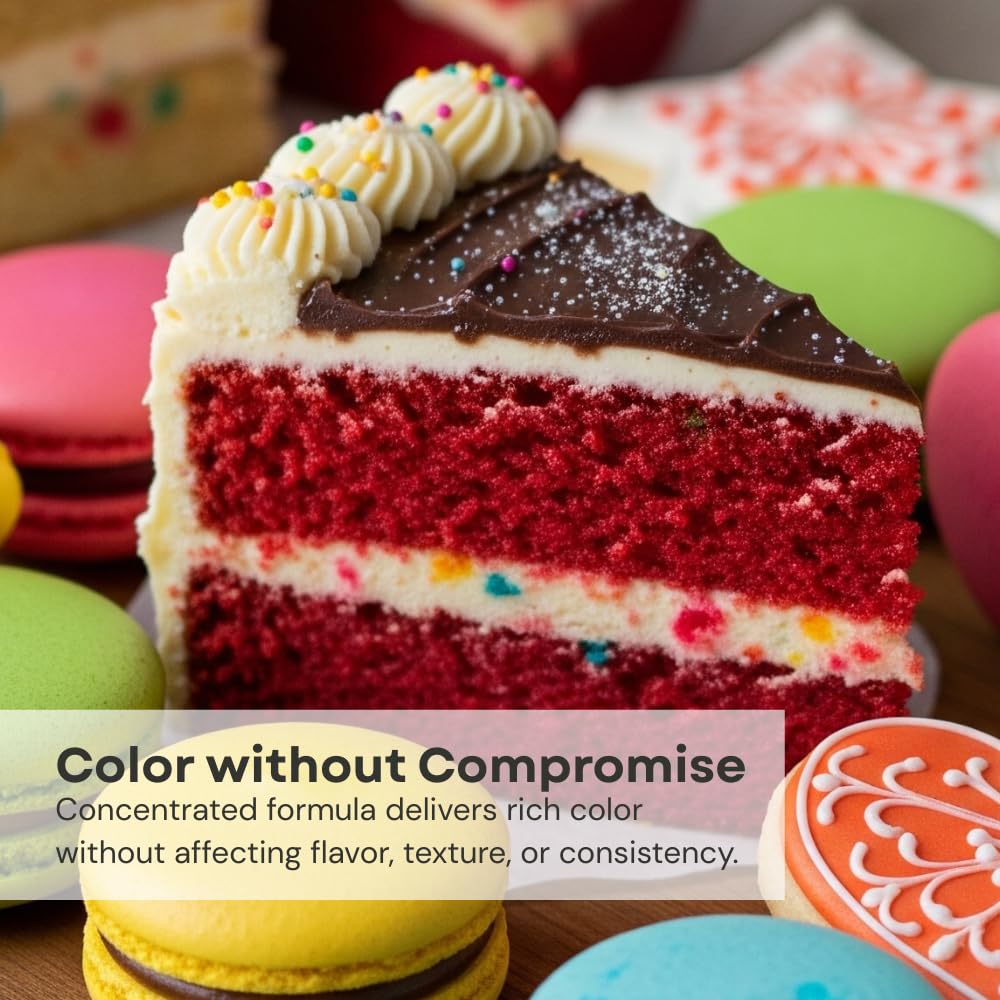 Chefmaster Burgundy Liqua-Gel® Food Coloring | Vibrant Color | Professional-Grade Dye for Icing, Frosting, Fondant | Baking & Decorating | Fade-Resistant | Easy-to-Use | Made in USA | 2.3 oz