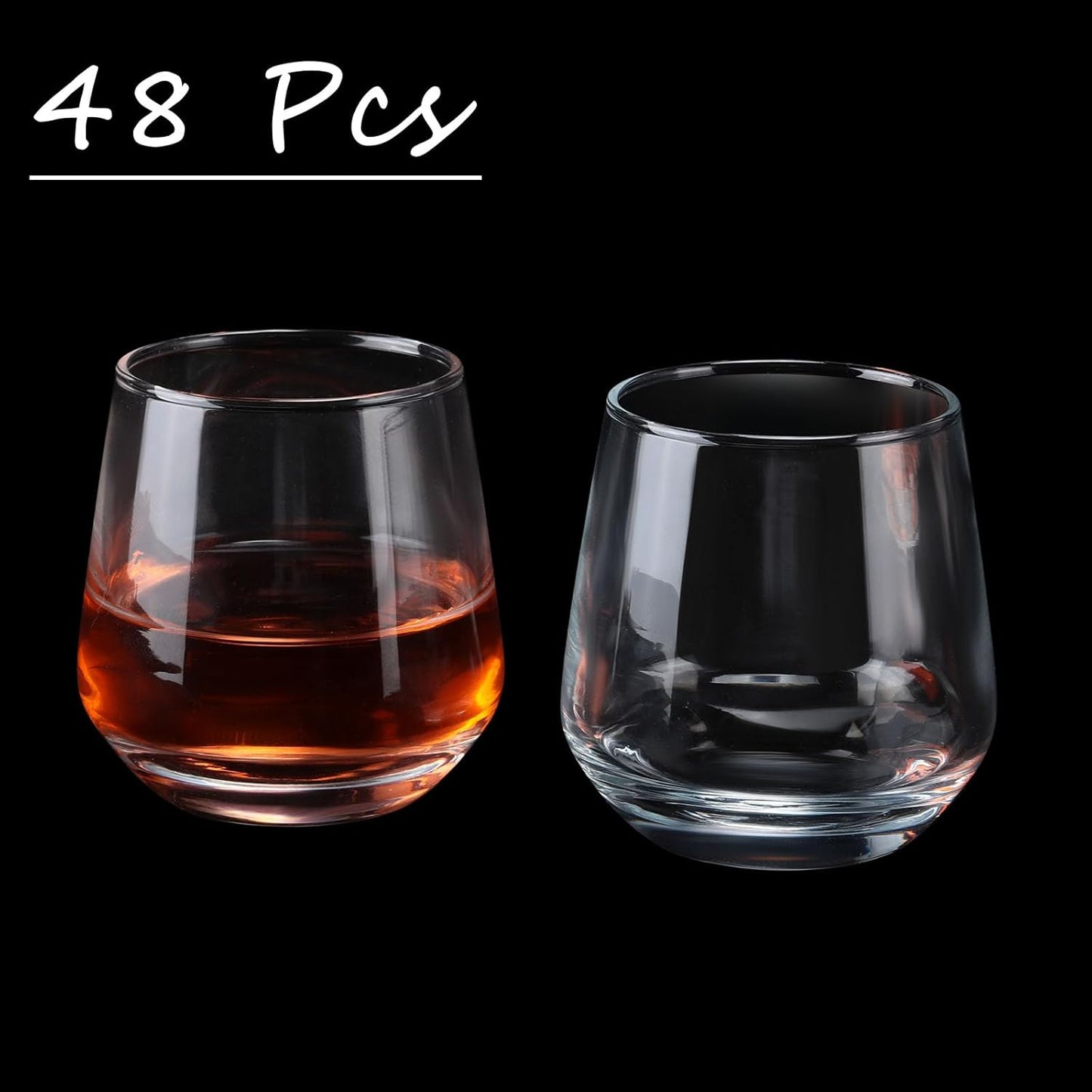 Zopeal 48 Pack Shot Glasses 3.25 oz Tequila Whiskey Tasting Glass Cups Small Liquor and Spirit Bar Shooter for Drinking Tasting Espresso Beer Juice