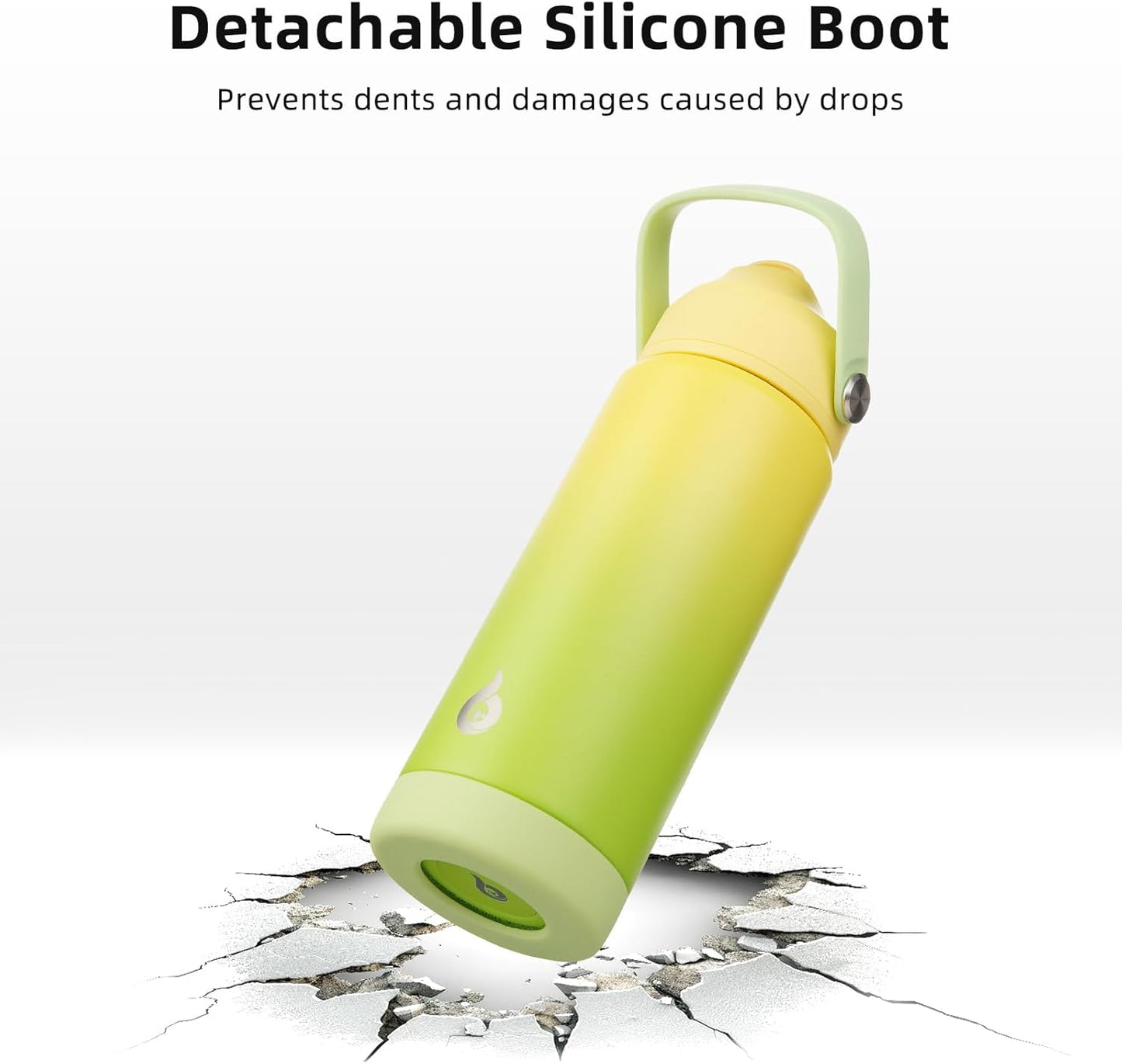 BJPKPK Water Bottle with Straw Lid, 32oz Vacuum Insulated Water Bottles, Metal Stainless Steel Thermos for Sports, Travel, BPA Free Leak Proof Thermos, Cups, Flasks, Tumblers,Fresh Green