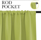NICETOWN Blackout Curtains for Bedroom, Fresh Green, 1 Pair, 70 by 63-inch - Image 2